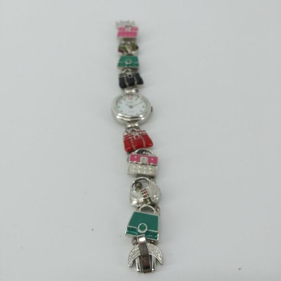 Studio C Charm Bracelet Fashion Purses Bags Enamel Cute Colorful Wristwatch - Picture 3 of 12